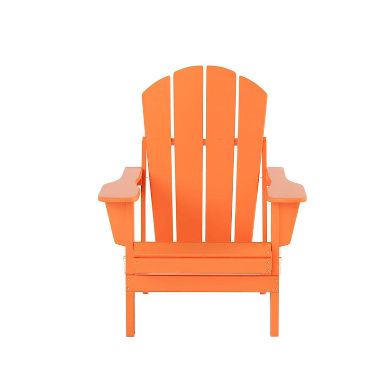 Set conversazione (4 pezzi) Polytrends Laguna di sedie pieghevoli Adirondack da esterno in HDPE per tutte le stagioni
