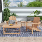 Set conversazione (4 pezzi) Polytrends Laguna di sedie pieghevoli Adirondack da esterno in HDPE per tutte le stagioni