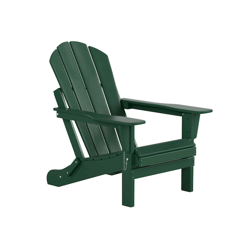 Set conversazione (4 pezzi) Polytrends Laguna di sedie pieghevoli Adirondack da esterno in HDPE per tutte le stagioni