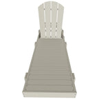 Polytrends Laguna HDPE Chaise longue de piscine inclinable, sans accoudoirs, avec roulettes, toutes saisons, pour extérieur