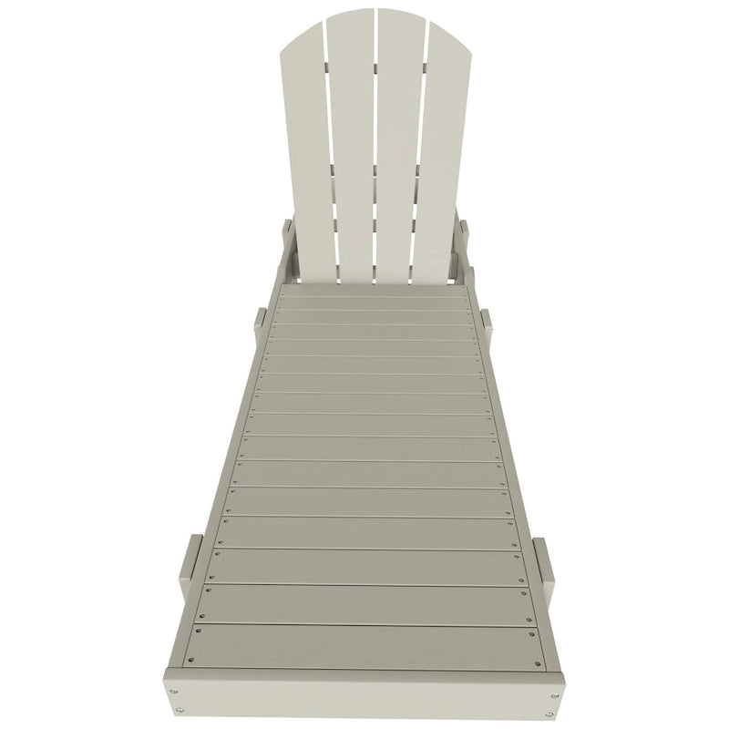 Polytrends Laguna HDPE Chaise longue de piscine inclinable, sans accoudoirs, avec roulettes, toutes saisons, pour extérieur
