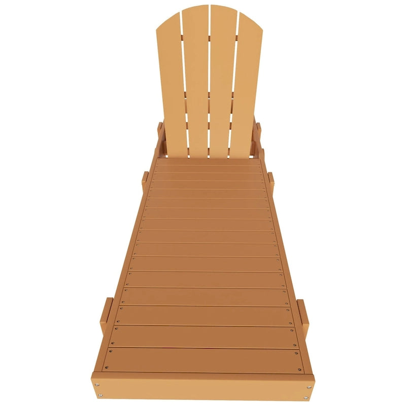 Polytrends Laguna HDPE Chaise longue de piscine inclinable, sans accoudoirs, avec roulettes, toutes saisons, pour extérieur