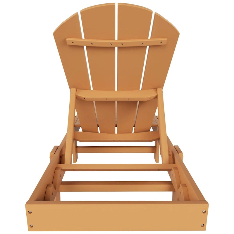 Polytrends Laguna HDPE Chaise longue de piscine inclinable, sans accoudoirs, avec roulettes, toutes saisons, pour extérieur