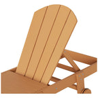 Polytrends Laguna HDPE Chaise longue de piscine inclinable, sans accoudoirs, avec roulettes, toutes saisons, pour extérieur