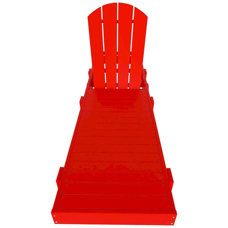 Polytrends Laguna HDPE Chaise longue de piscine inclinable, sans accoudoirs, avec roulettes, toutes saisons, pour extérieur