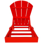Polytrends Laguna HDPE Chaise longue de piscine inclinable, sans accoudoirs, avec roulettes, toutes saisons, pour extérieur