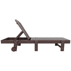 Polytrends Laguna HDPE Chaise longue de piscine inclinable, sans accoudoirs, avec roulettes, toutes saisons, pour extérieur