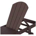 Polytrends Laguna HDPE Chaise longue de piscine inclinable, sans accoudoirs, avec roulettes, toutes saisons, pour extérieur