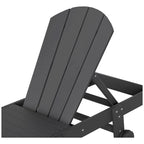 Polytrends Laguna HDPE Chaise longue de piscine inclinable, sans accoudoirs, avec roulettes, toutes saisons, pour extérieur