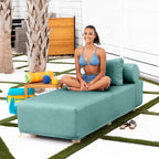 JaxxAlvyOutdoor Lettino Prendisole - Lussuoso Lettino con Piedini in Legno Sunbrella