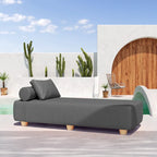 JaxxAlvyOutdoor Lettino Prendisole - Lussuoso Lettino con Piedini in Legno Sunbrella