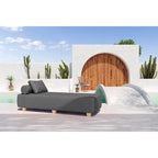 JaxxAlvyOutdoor Lettino Prendisole - Lussuoso Lettino con Piedini in Legno Sunbrella