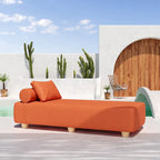 JaxxAlvyOutdoor Lettino Prendisole - Lussuoso Lettino con Piedini in Legno Sunbrella