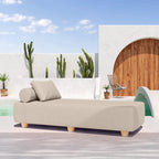 JaxxAlvyOutdoor Lettino Prendisole - Lussuoso Lettino con Piedini in Legno Sunbrella