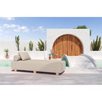JaxxAlvyOutdoor Lettino Prendisole - Lussuoso Lettino con Piedini in Legno Sunbrella