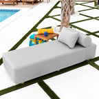 JaxxAlvyOutdoor Lettino Prendisole - Lussuoso Lettino con Piedini in Legno Sunbrella