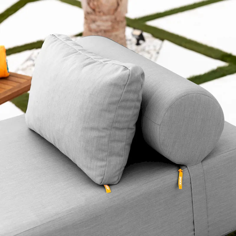 JaxxAlvyOutdoor Lettino Prendisole - Lussuoso Lettino con Piedini in Legno Sunbrella