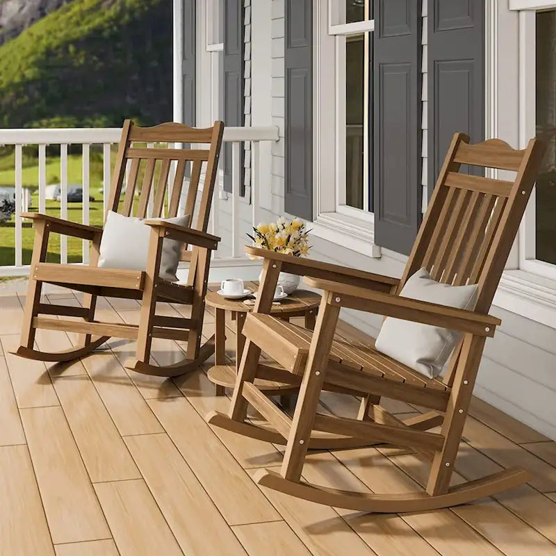 Sedia a dondolo Adirondack in finto legno Ravenna