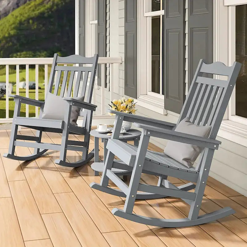 Sedia a dondolo Adirondack in finto legno Ravenna