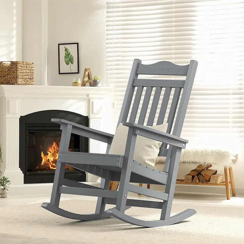 Sedia a dondolo Adirondack in finto legno Ravenna