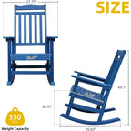Sedia a dondolo Adirondack in finto legno Ravenna