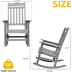 Sedia a dondolo Adirondack in finto legno Ravenna