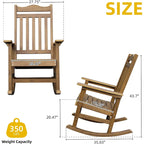 Sedia a dondolo Adirondack in finto legno Ravenna