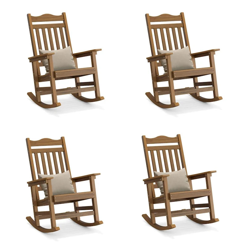 Sedia a dondolo Adirondack in finto legno Ravenna
