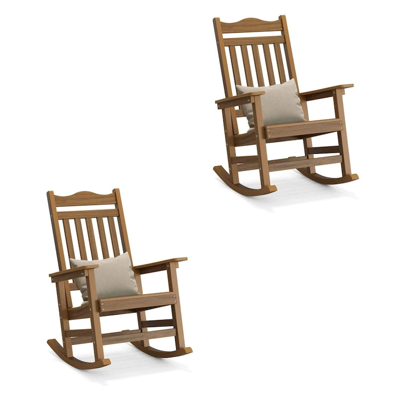 Sedia a dondolo Adirondack in finto legno Ravenna