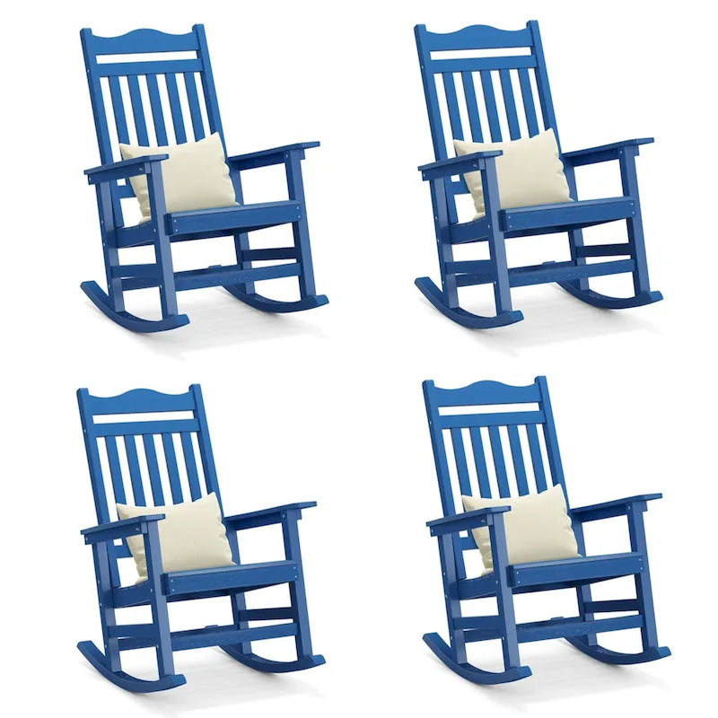 Sedia a dondolo Adirondack in finto legno Ravenna