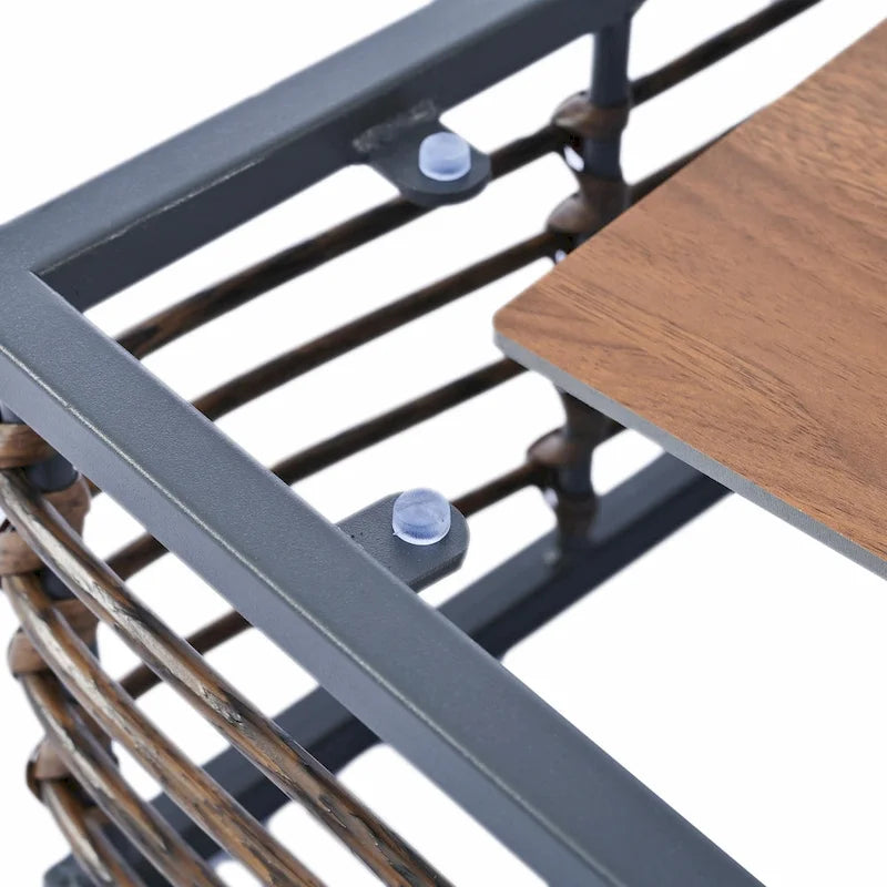 Divano sezionale moderno minimalista da esterni a 7 pezzi in metallo