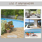 Outsunny Sedia a Dondolo Adirondack in Legno, Design a Doghe, Schienale a Ventaglio e Stile Rustico Classico, Teak