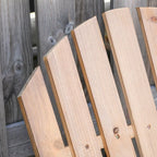 Outsunny Sedia a Dondolo Adirondack in Legno, Design a Doghe, Schienale a Ventaglio e Stile Rustico Classico, Teak