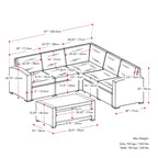 Set componibile da esterno in rattan Lake Front di CorLiving, 6 pz