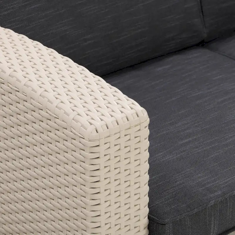 Set componibile da esterno in rattan Lake Front di CorLiving, 6 pz