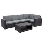 Set componibile da esterno in rattan Lake Front di CorLiving, 6 pz