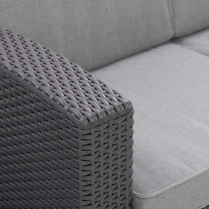 Set componibile da esterno in rattan Lake Front di CorLiving, 6 pz