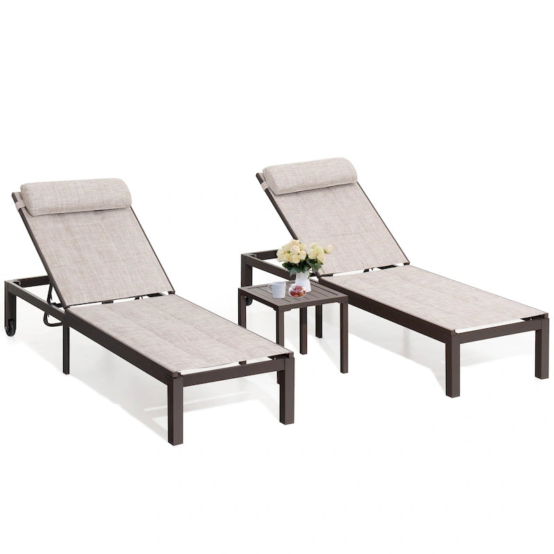 Chaises longues de patio réglables Crestlive Products (lot de 2)