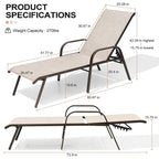 Chaises longues de patio réglables Crestlive Products (lot de 2)