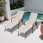 Chaises longues de patio réglables Crestlive Products (lot de 2)