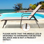 Chaises longues de patio réglables Crestlive Products (lot de 2)