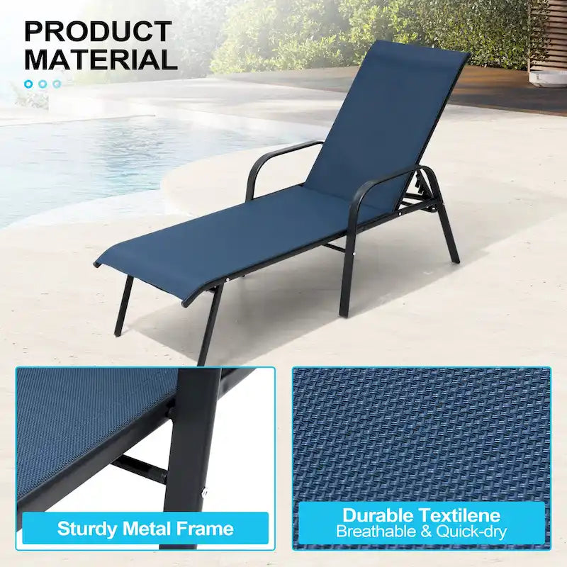 Chaises longues de patio réglables Crestlive Products (lot de 2)