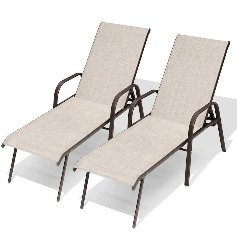 Chaises longues de patio réglables Crestlive Products (lot de 2)