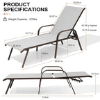 Chaises longues de patio réglables Crestlive Products (lot de 2)