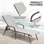Chaises longues de patio réglables Crestlive Products (lot de 2)
