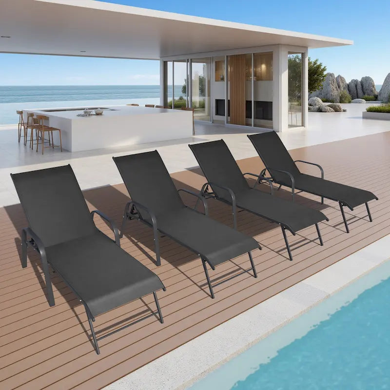 Chaises longues de patio réglables Crestlive Products (lot de 2)