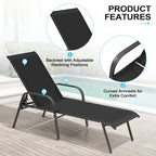 Chaises longues de patio réglables Crestlive Products (lot de 2)
