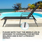 Chaises longues de patio réglables Crestlive Products (lot de 2)
