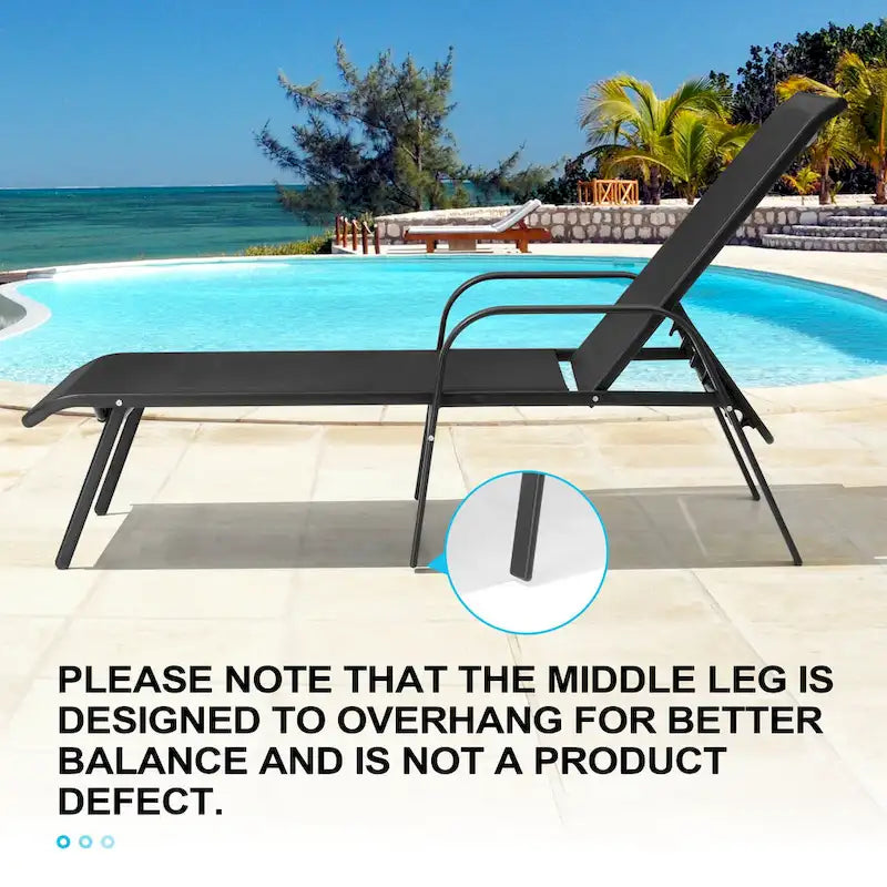 Chaises longues de patio réglables Crestlive Products (lot de 2)