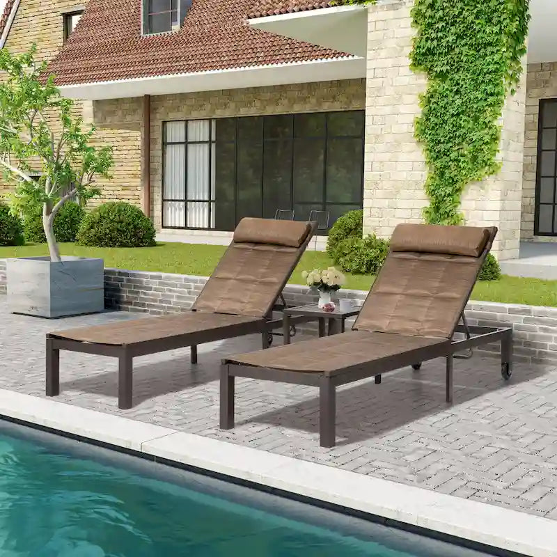 Chaises longues de patio réglables Crestlive Products (lot de 2)